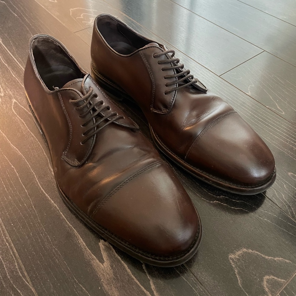 👞🔥 Massimo Dutti Brown Leather Formal Shoes Size 9 / 42